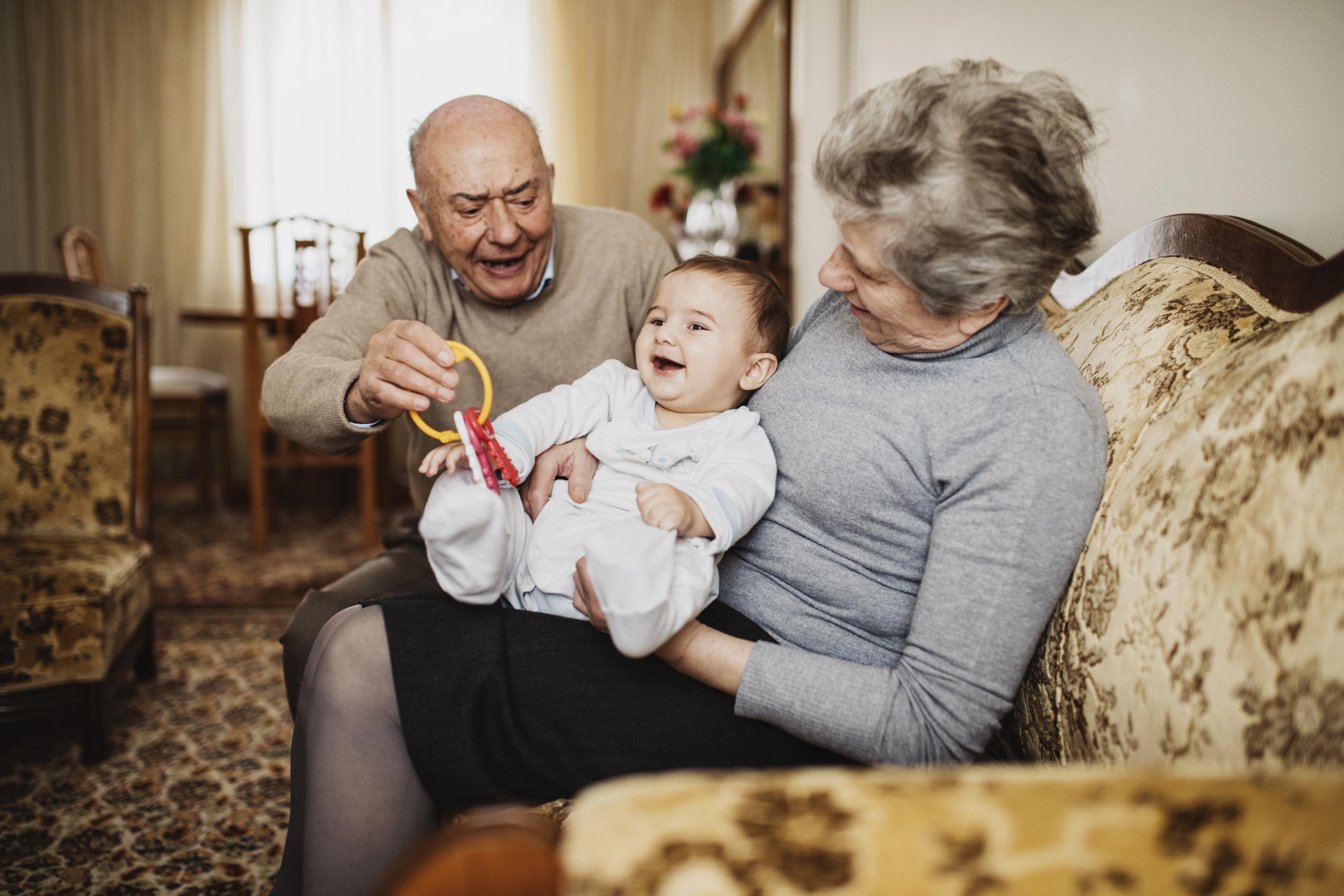 Grandparents with a baby