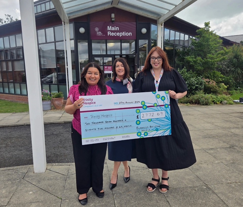 Trinity Hospice receive donation from Furness Building Society