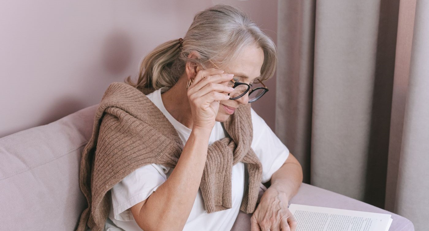 A woman reading a book