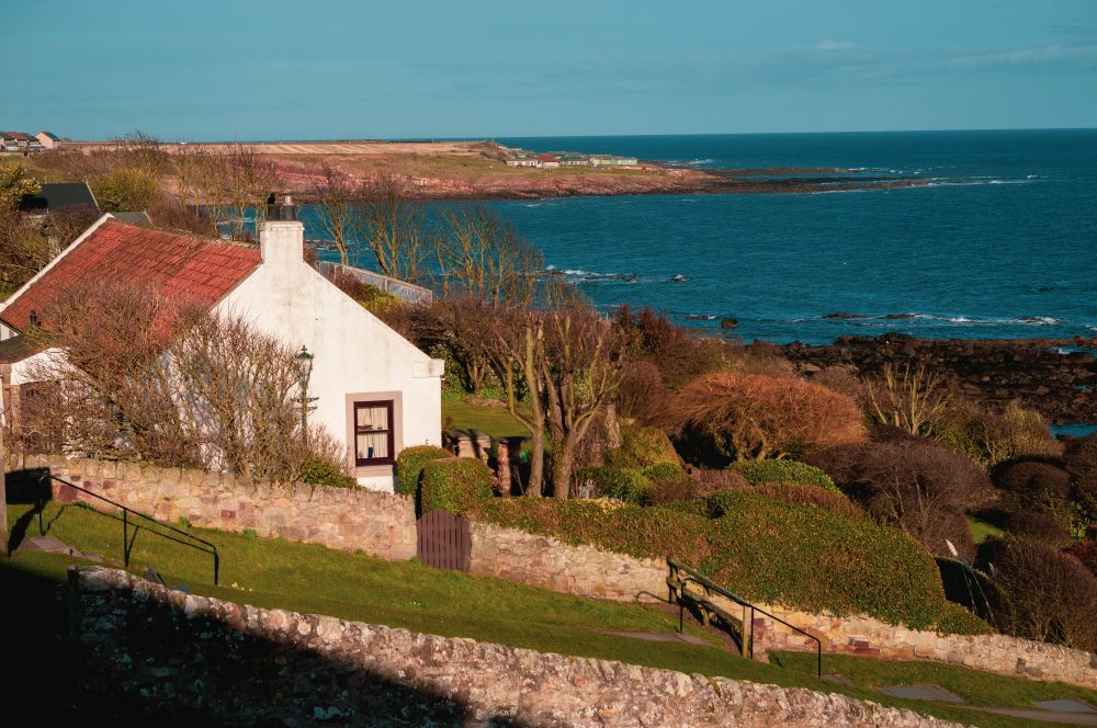A coastal property overlooking the sea